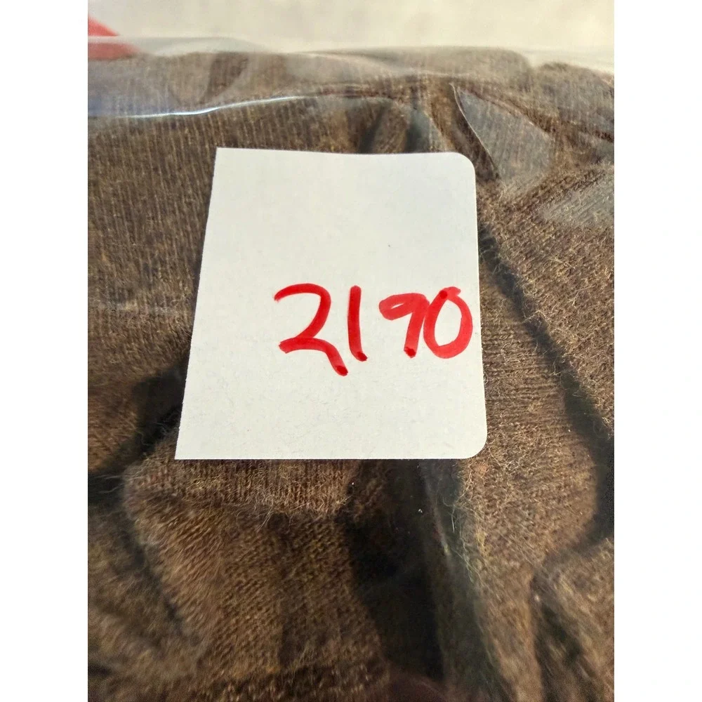 Polo Ralph Lauren Mens Long Sleeve T-Shirt Brown Heathered Pony‎ Logo Large